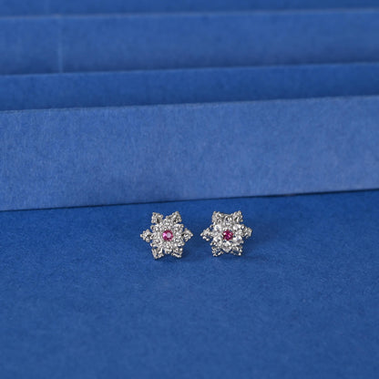 Zircon Stud Earrings: Hypoallergenic Silver, Gold Plated
