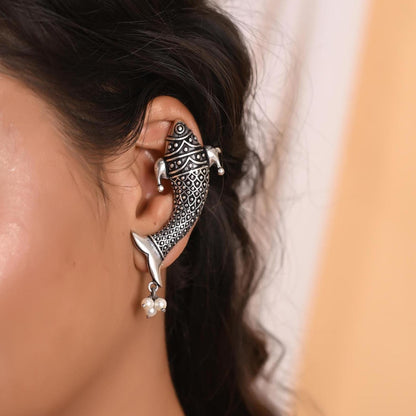 Silver Handmade Ear cuffs for womens, Earrings for her