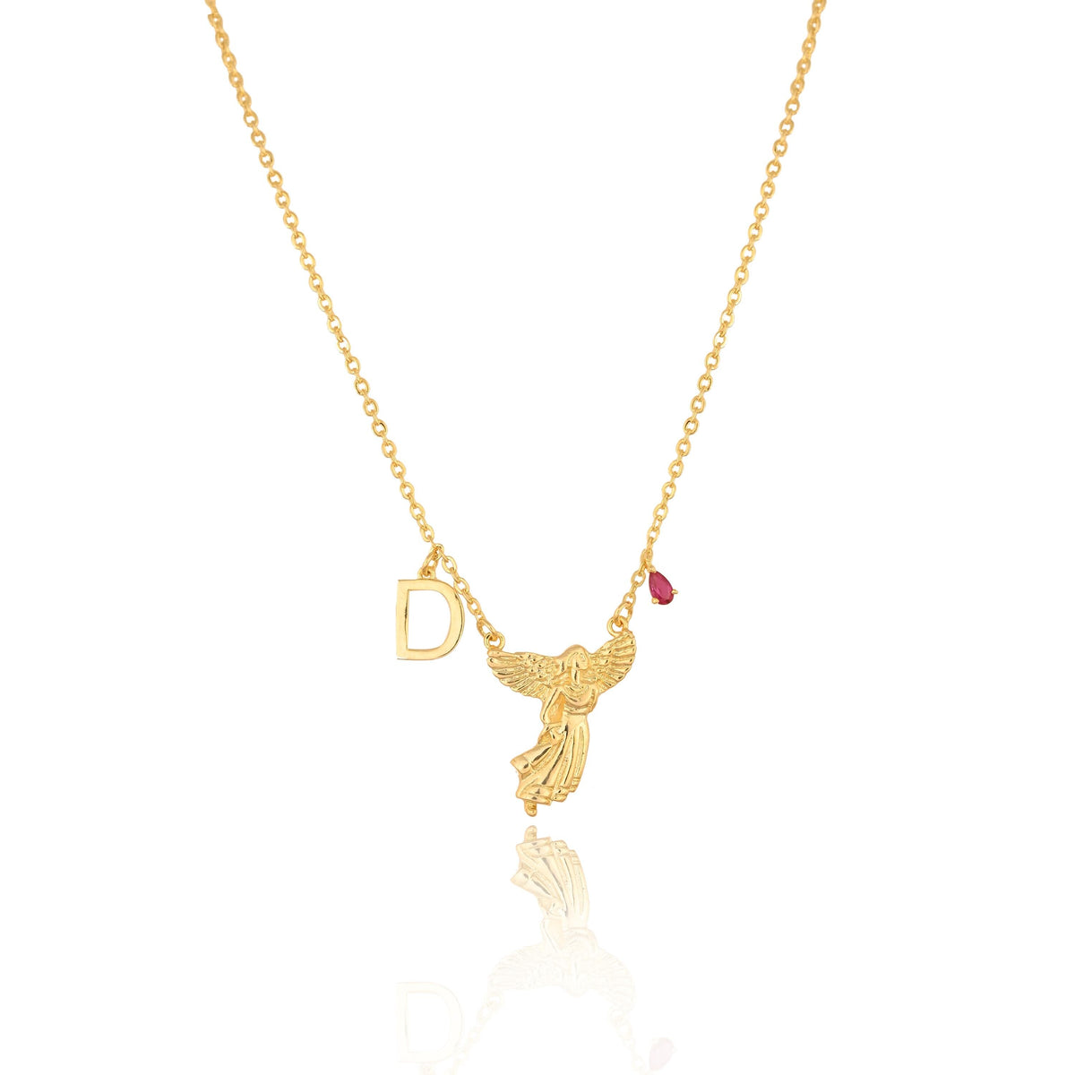 Custom Initial Necklace: Personalized Gold Plated Brass Jewelry
