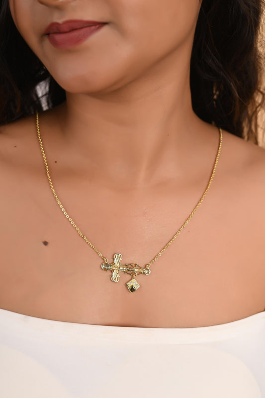 Handmade Gold Plated / Sterling Silver Cross Necklace for women
