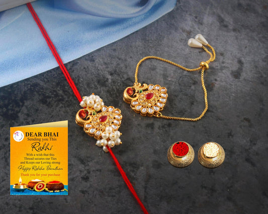 Tanusha Jewels Bhaiya Bhabhi Rakhi Set
