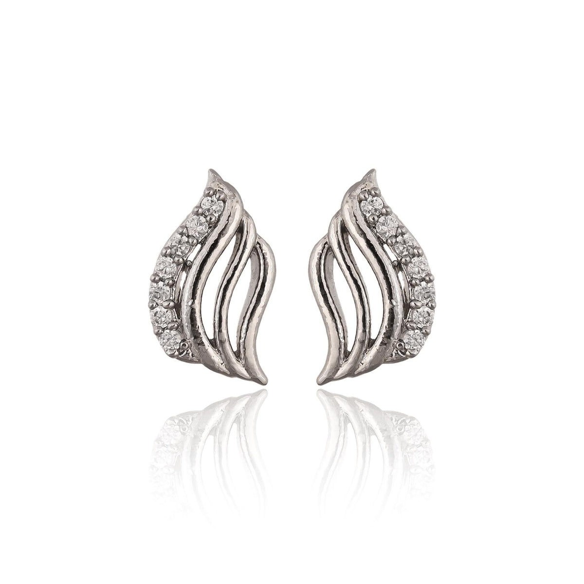 Zircon Stud Earrings: Hypoallergenic Silver, Gold, Rose Gold Plated