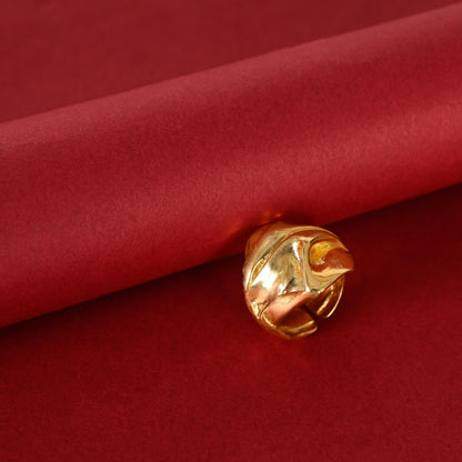 Handmade Gold Plated Adjustable Statement Ring for Women & Girls