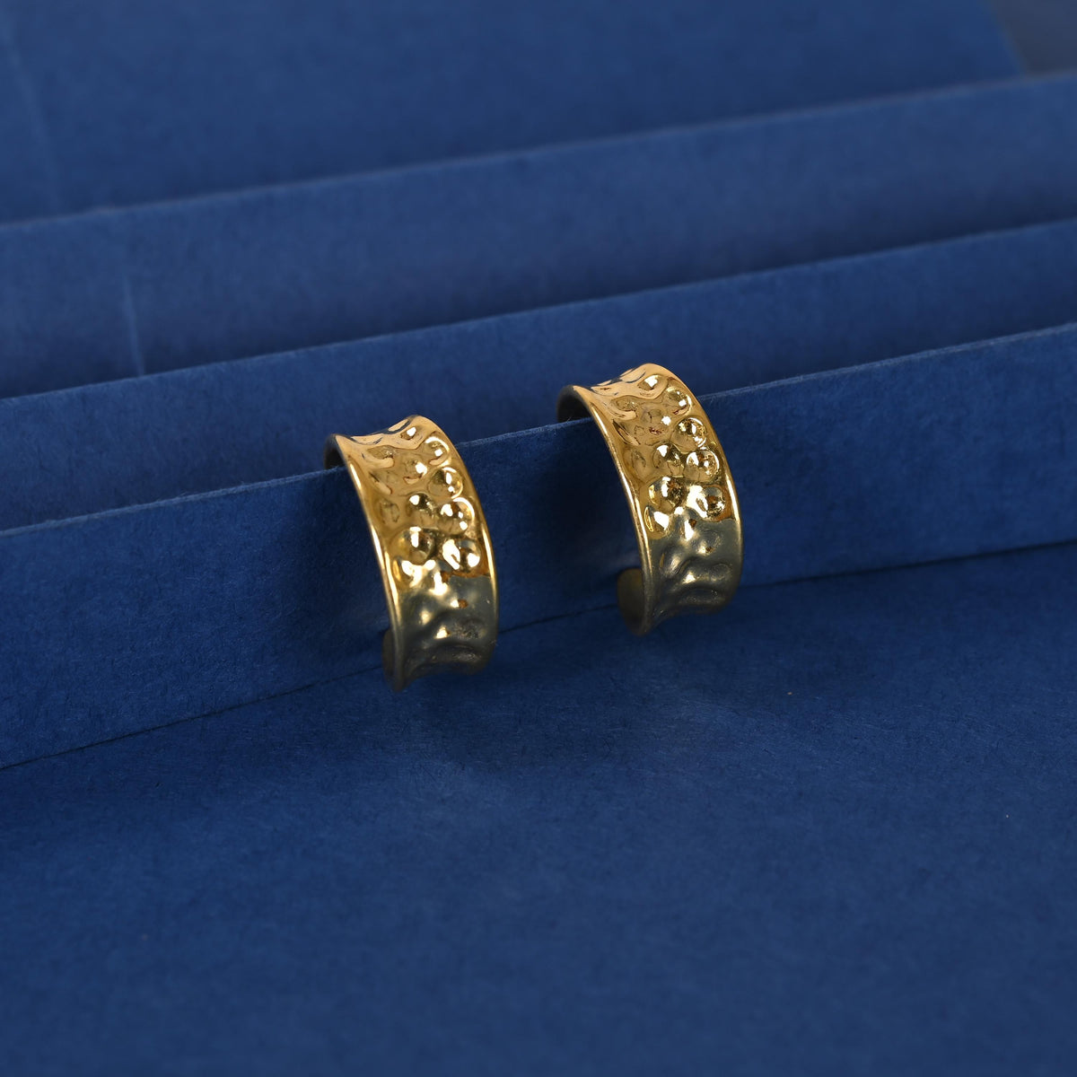 Gold Plated Silver Hoop Earrings: Brass Statement Jewelry