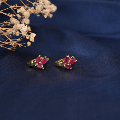 Gold Plated Zircon Stud Earrings for Women