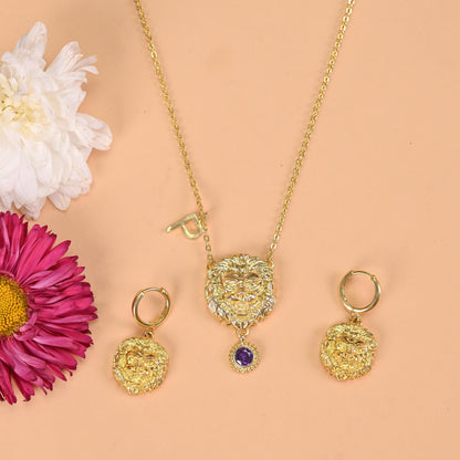 Custom Handmade Initial Necklace Personalized Gold Brass Jewelry