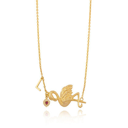 Custom Initial Necklace: Gold Bubble Letter Necklace