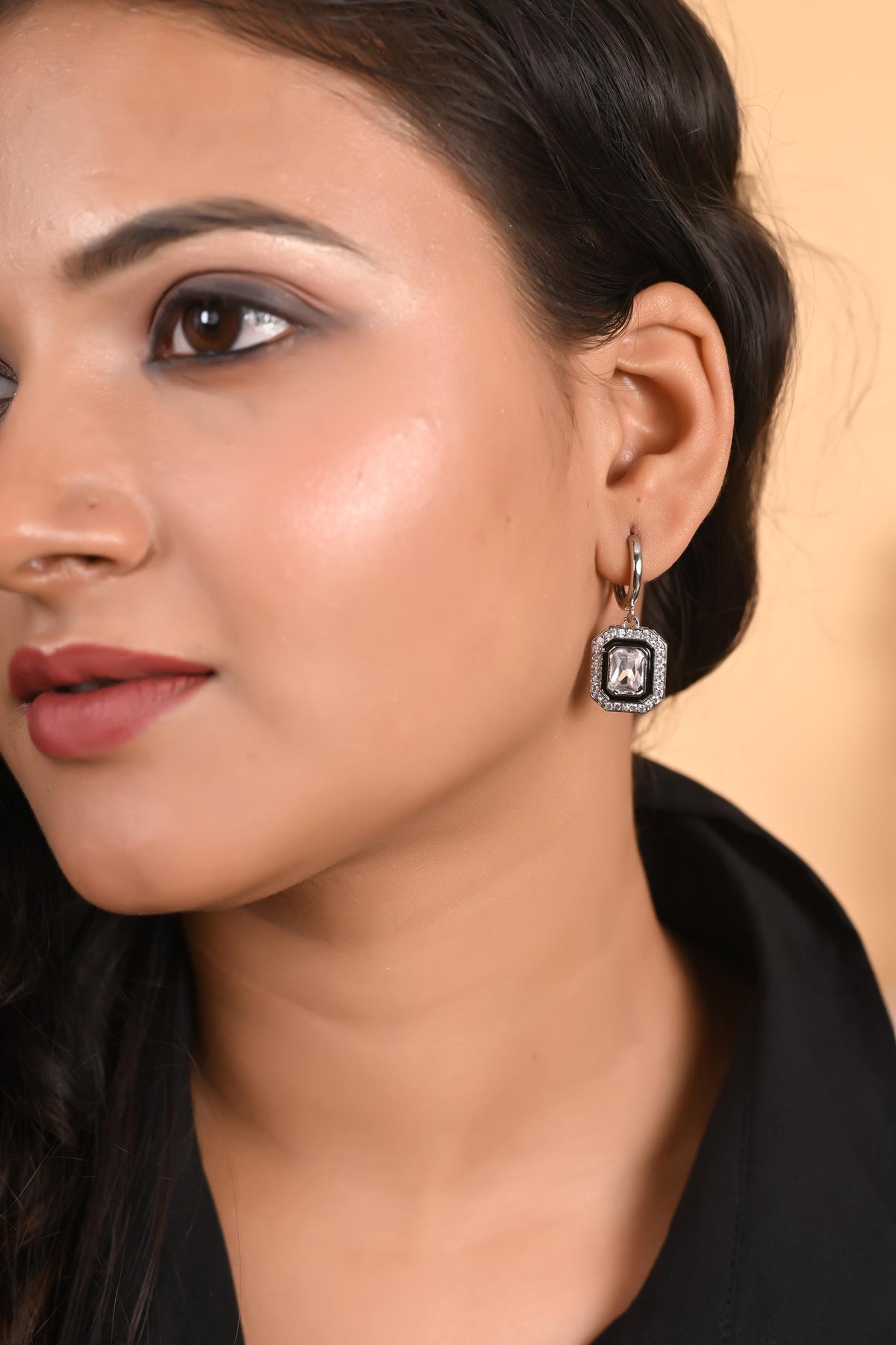 Handmade Gold Plated and Silver-Plated Dangle Hoop Earring for Women and Girls