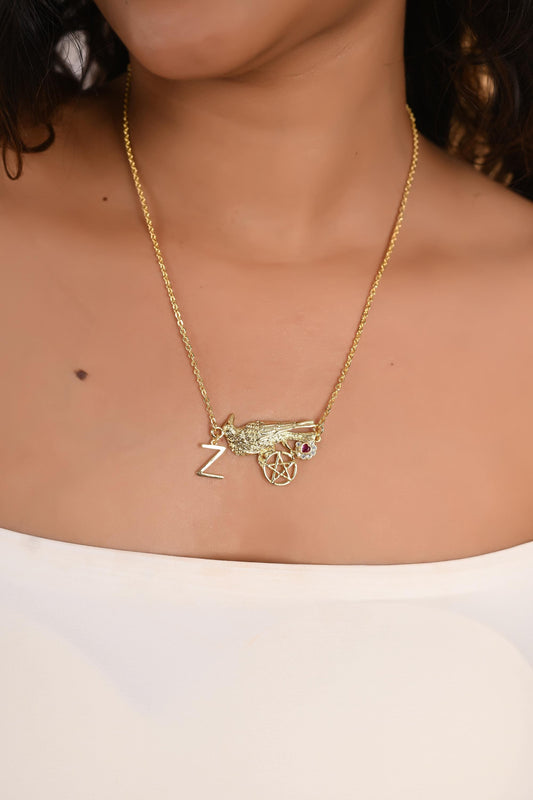 Custom Initial Necklace: Personalized Gold Plated Brass Jewelry