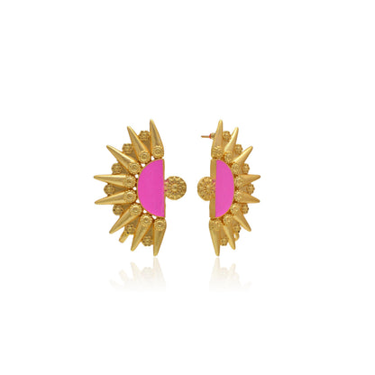 Handcrafted Enamelled Gold-Plated Ear cuffs for Women and Girls