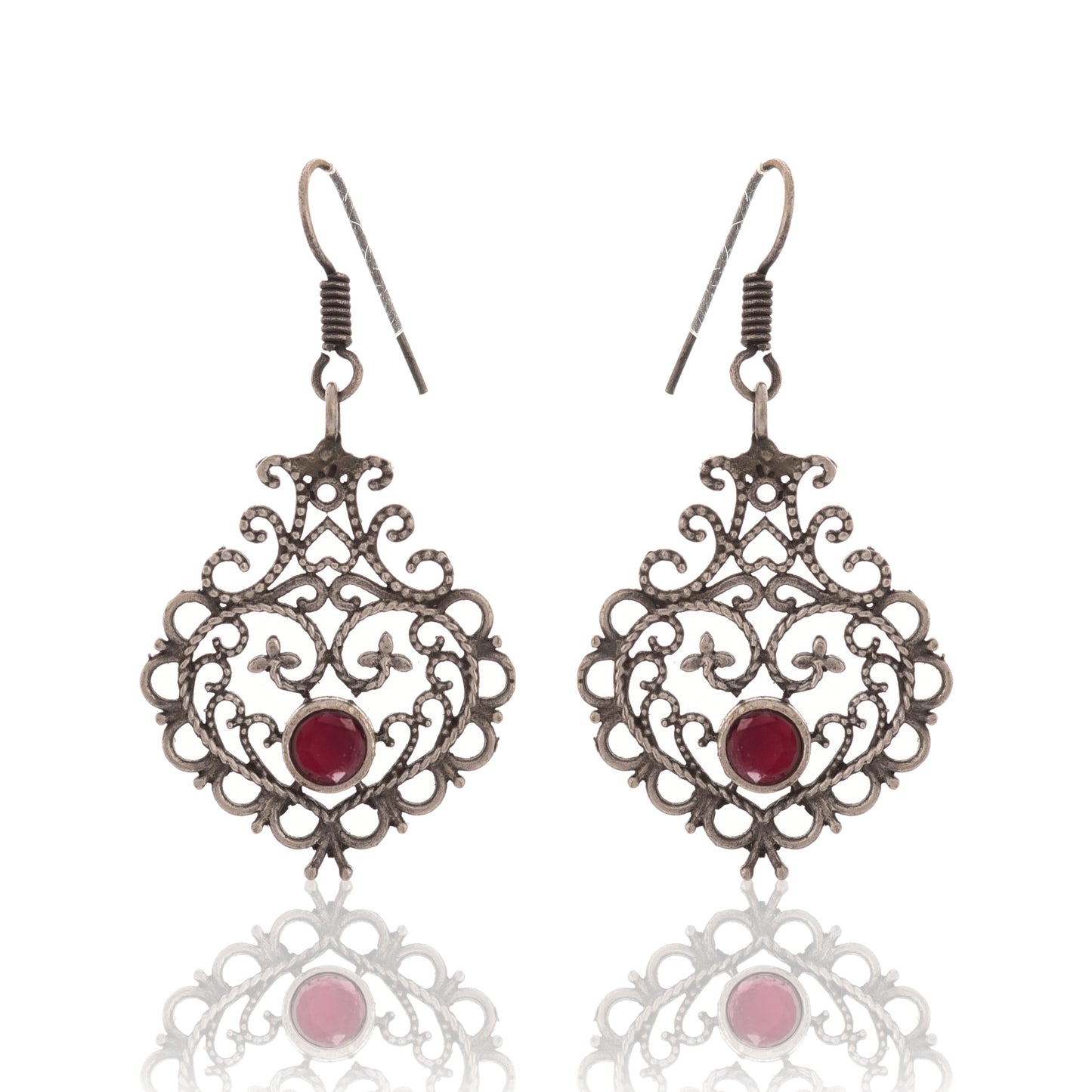 Beautiful Oxidised  Hook Earrings For Womens