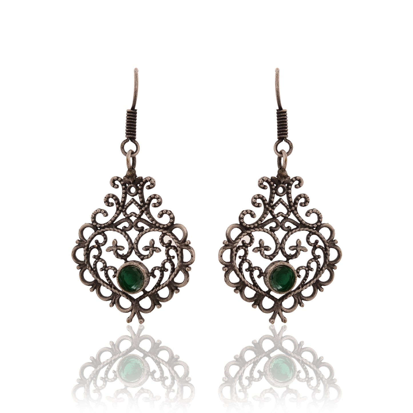 Beautiful Oxidised  Hook Earrings For Womens